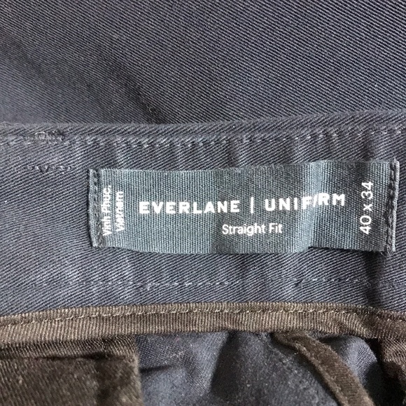 Everlane Performance Chino Pants Uniform Straight Fit Deep Navy 40X34 NWT - Picture 8 of 9